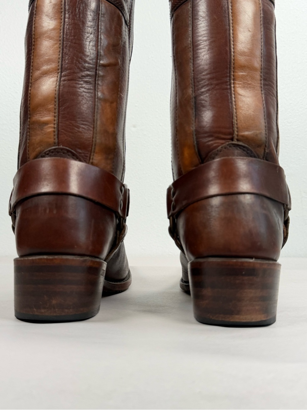Women’s Frye Harness Boots Size 8 M Brown Leather 150th 75158-DBN Made In USA - Picture 11 of 16